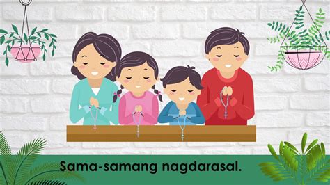 pamilyang sama samang nagdarasal drawing